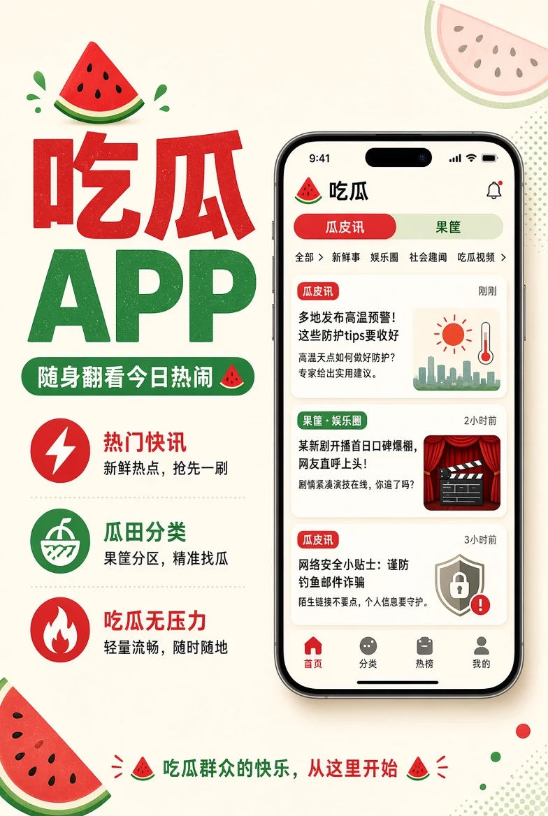 吃瓜移动端应用界面